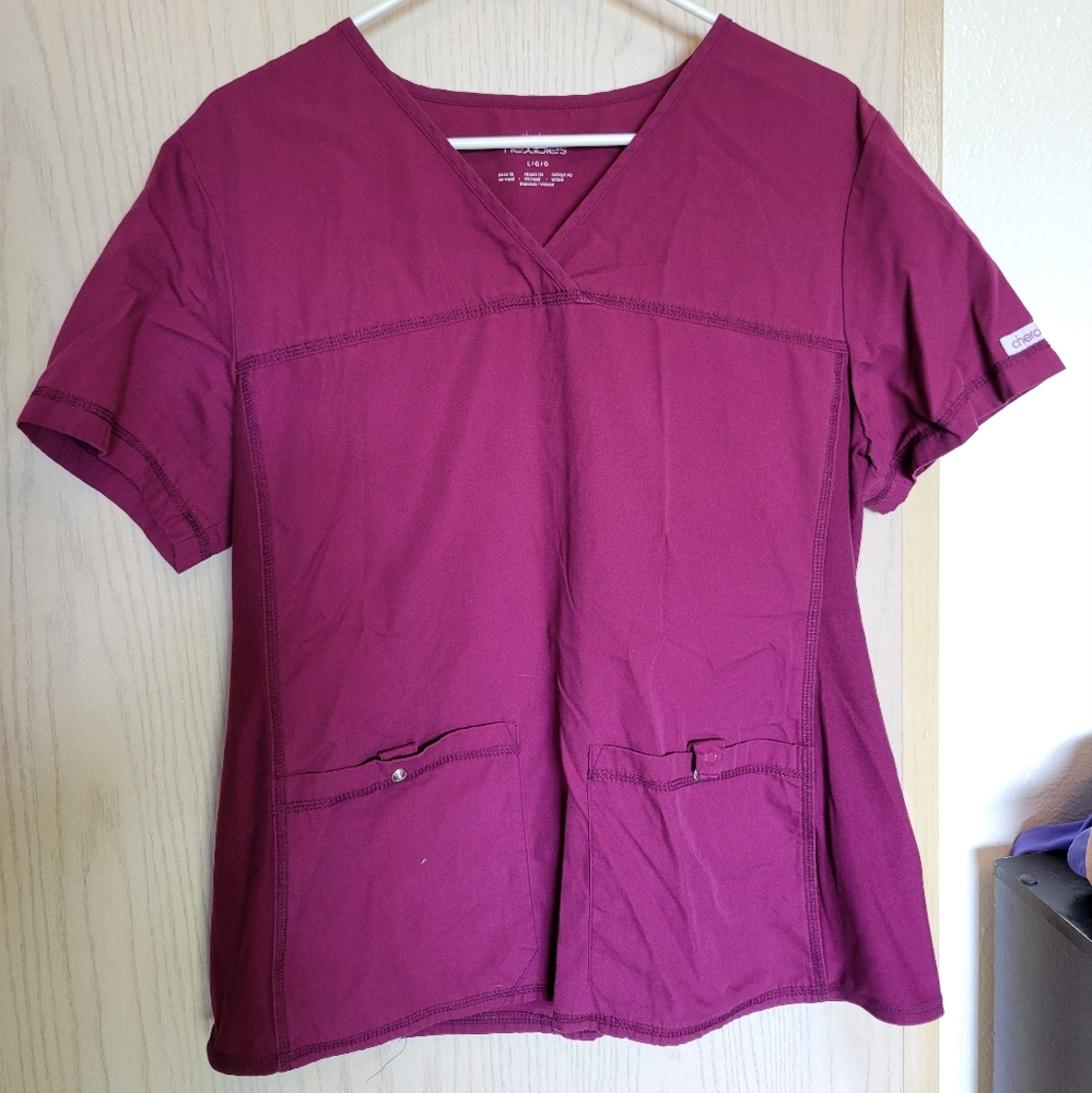 Maroon Scrub Top